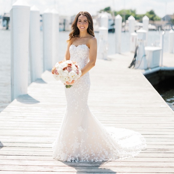 Mira Zwillinger Karlee Strapless Fitted Wedding Dress - Picture 4 of 7